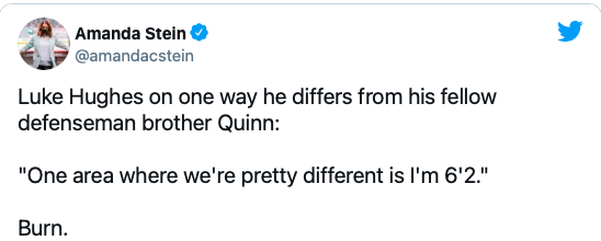 Luke Hughes HUMILIE son frère Quinn devant les médias!!