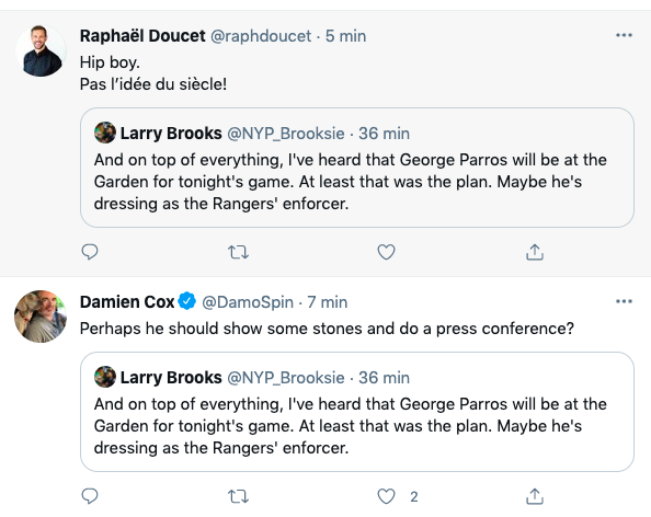 George Parros va avoir besoin d'un BODYGUARD...