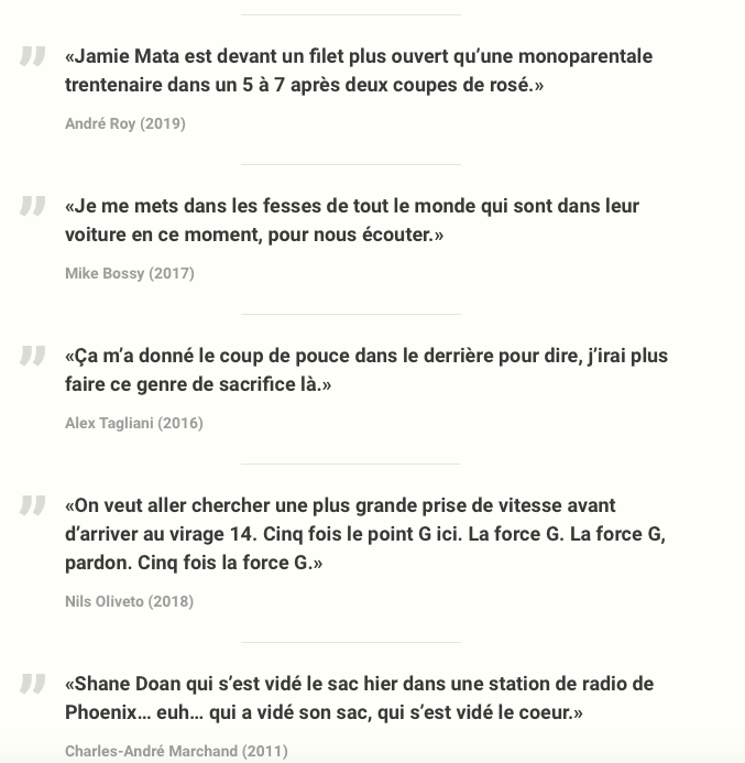 Hockey30 Haha Les Citations Colones De L Annee