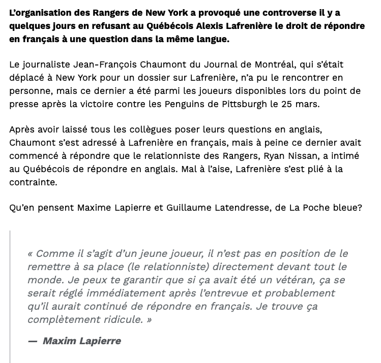 Guillaume Latendresse et Maxim Lapierre sont en FURIE...