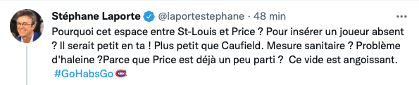 Stéphane Laporte ANGOISSÉ par le REJET de Carey Price..