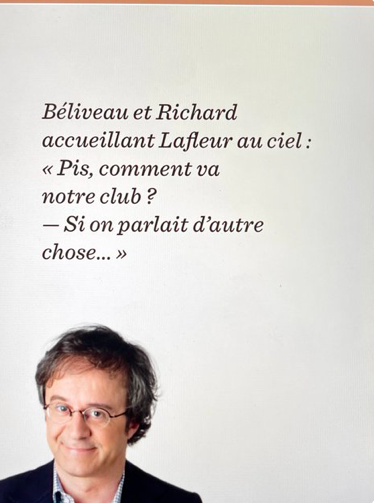 Stéphane Laporte sur le DOS du Canadien de Montréal...