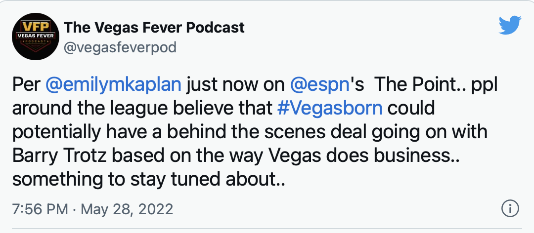 Barry Trotz à Vegas...selon ESPN...