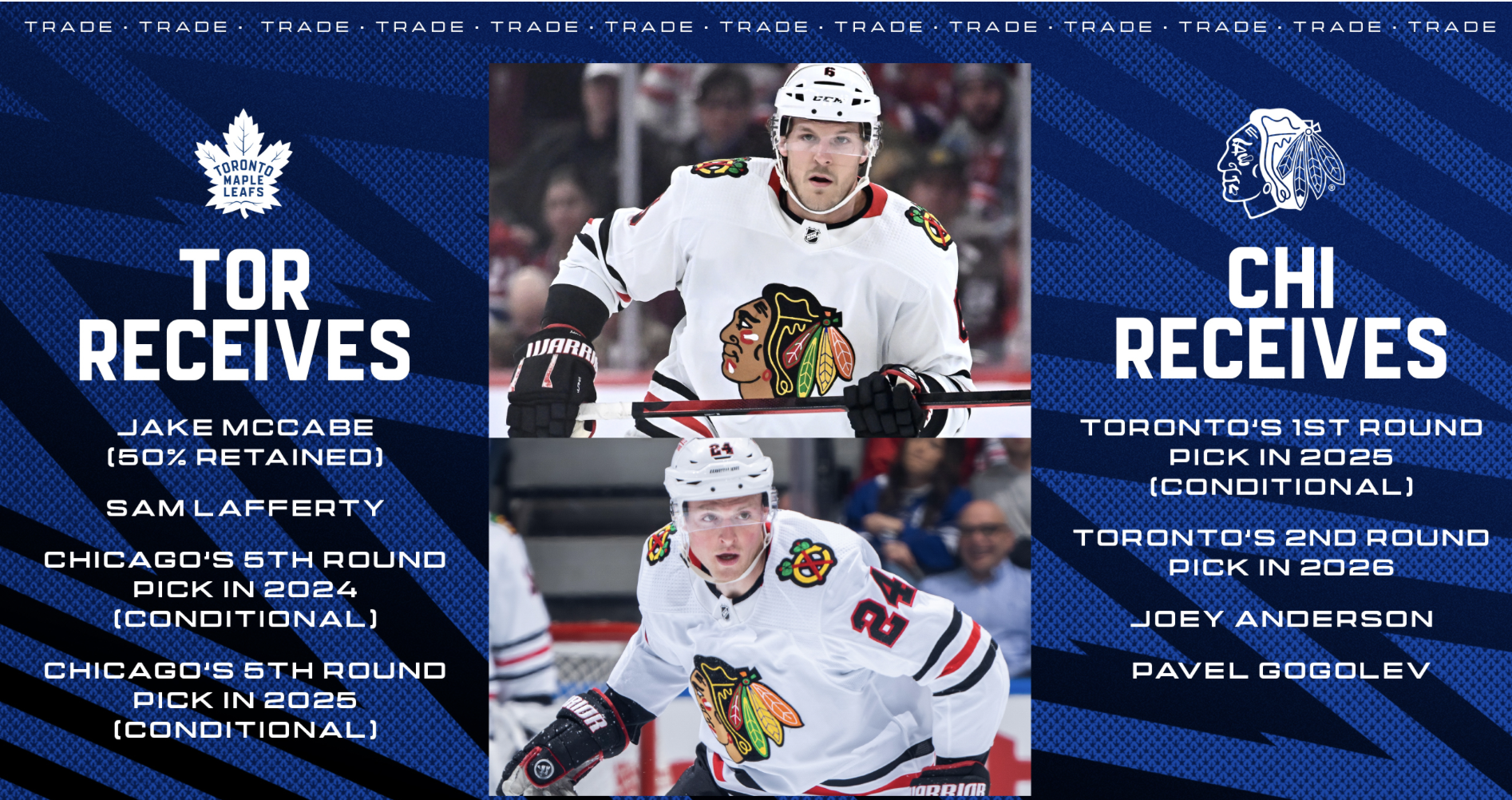 ALERTE TRANSACTION! Jack McCabe et Sam Lafferty à Toronto!