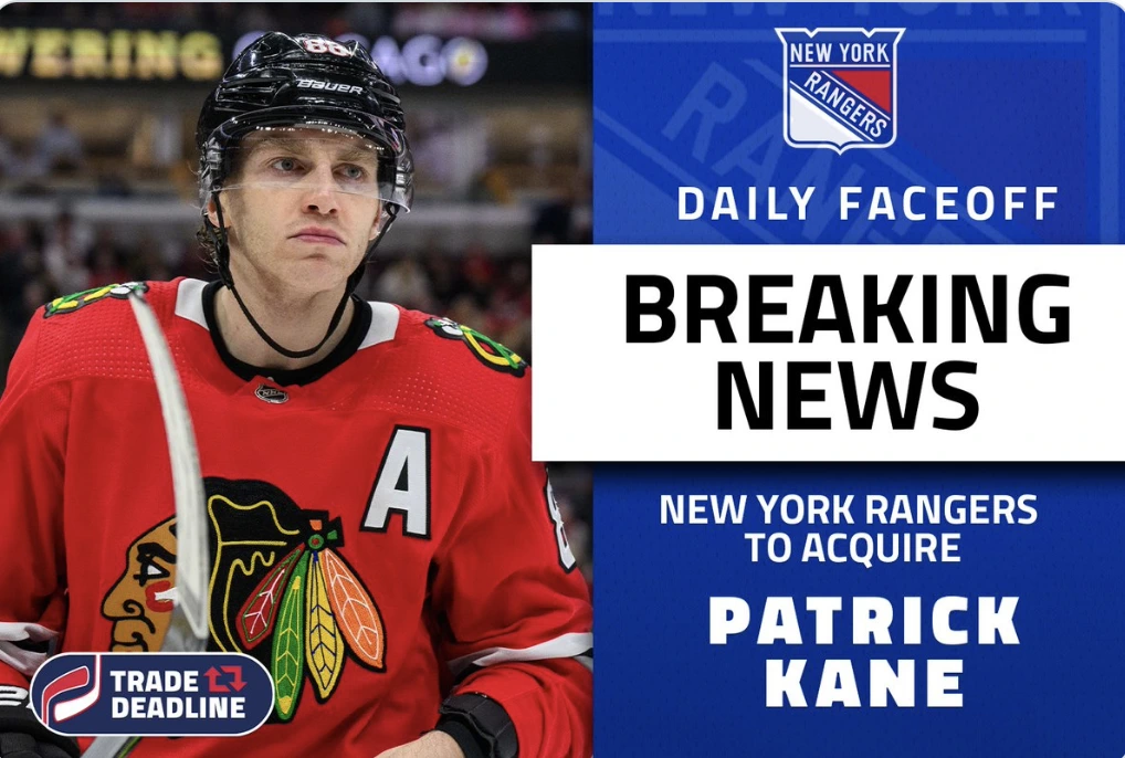 La transaction de Patrick Kane CONFIRMÉE! Il a été donné!!!