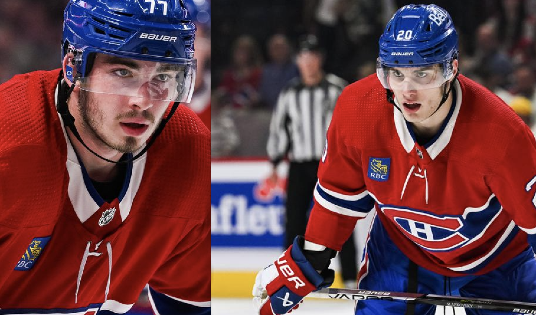 Hockey30 Kirby Dach Et Juraj Slafkovsky Ne S aiment Pas La FACE 